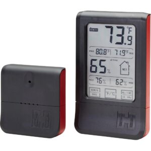 Hornady Wireless Hygrometer touchscreen base and remote sensor, black