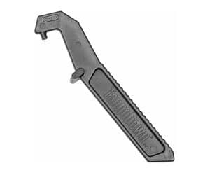 Adjustable pipe wrench for plumbing and pipe fitting tasks.