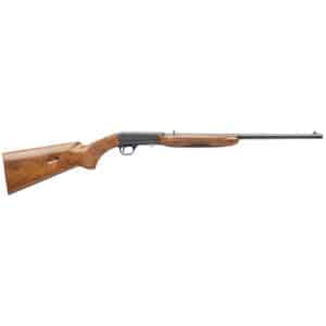 Browning SA-22 Grade I semi-auto .22 LR rifle with polished blued receiver and gloss walnut stock, takedown design