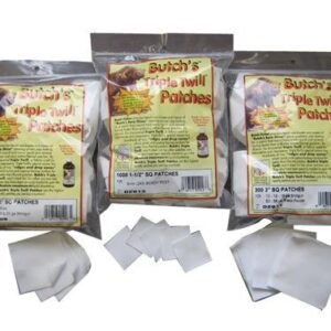 Pack of Bruch's apple twill patches for fruit repair and protection.