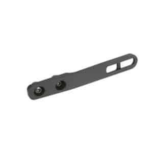 Brass sliding door roller track with two wheels for smooth operation.
