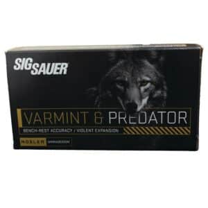 Sig Sauer Varmint & Predator 22-250 Rem 55gr PT rifle ammunition 20-count box