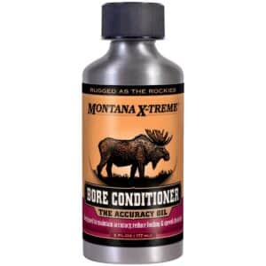 Montana X-Treme Bore Conditioner bottle for firearm cleaning and maintenance.