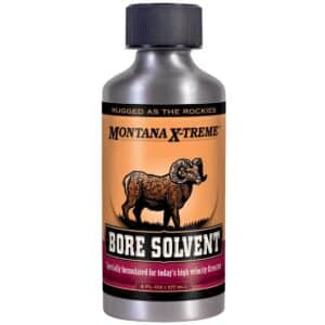 Bore solvent for firearms cleaning and maintenance.