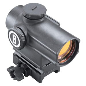 High-quality tactical rifle scope with adjustable mount for precision shooting.