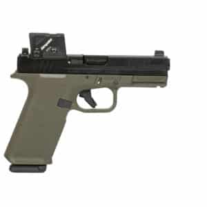 Ruger RXM 9mm pistol in black and OD green with 4 inch barrel