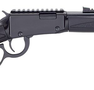 Henry H1 X Model .22 lever-action rifle with 16.5 inch threaded blued barrel and black synthetic pistol-grip stock