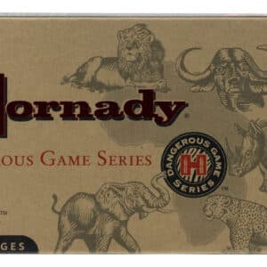Box of Hornady Dangerous Game .416 Ruger 400gr DGS rifle ammunition, 20 rounds per box