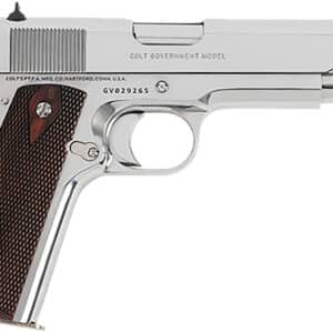 Colt 1911 Government .45 ACP 5 inch bright stainless semi-automatic handgun