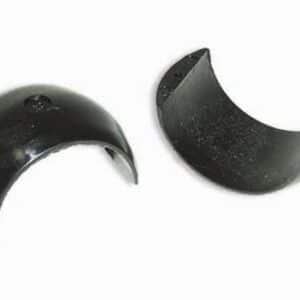 Ball bearing housings for industrial equipment and machinery. Durable black metal components for rel.