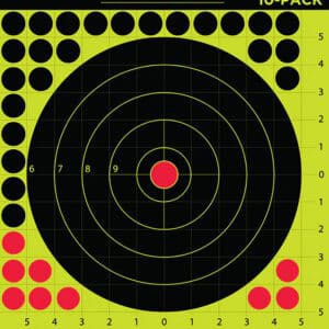 TRIUMPH SYSTEMS Shot Seeker self-adhesive paper targets black yellow red 10 pack