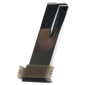 Springfield Armory XD Compact 13-round .45 ACP stainless steel magazine with flat dark earth sleeve