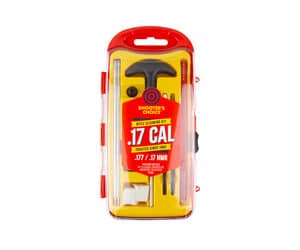 Miniature hammer and caliber tool for precise measurements in yellow and red case.