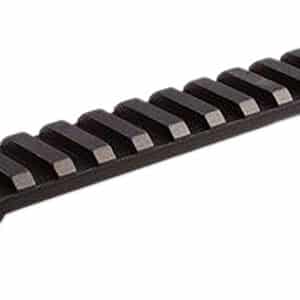 High-quality black Picatinny rail for firearm customization and mounting accessories.