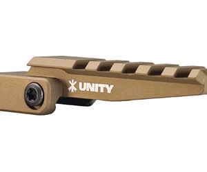 Close-up of a precision tactical rail mount for firearms, ideal for attaching accessories.