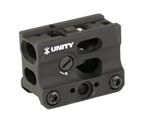 Black Unity mounting block for lighting fixtures and accessories.