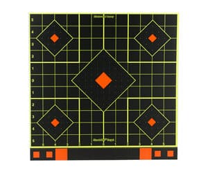 Birchwood Casey Shoot-N-C 12 inch Sight-In Target 5-Pack with chartreuse impact rings