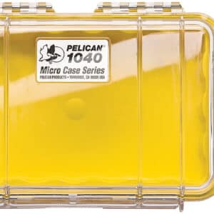 Pelican Micro Case 1040 yellow exterior clear lid polycarbonate protective case