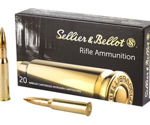 Sellier & Bellot 7.62x54R 180gr FMJ rifle ammunition 20-round box