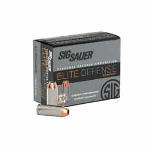 Sig Sauer Elite V-Crown 10mm 180gr JHP ammunition box, 20 rounds