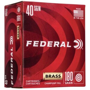 Federal Champion .40 S&W 180gr FMJ handgun ammunition 400 count bulk box