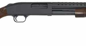 Mossberg 590 Retrograde 12ga pump shotgun side view with 18.5 inch heat-shielded barrel