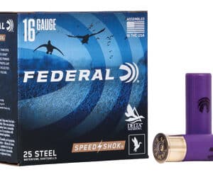 Federal Speed-Shok 16ga 2-3/4in #4 steel shot 25-round box