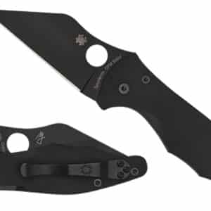 Spyderco C85GPBBK2 Yojimbo 2 3.20" Folding Wharncliffe Plain Black DLC CPM S30V SS Blade/Black Textured G10 Handle Includes Pocket Clip