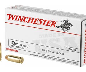 Winchester USA 10mm 180gr FMJ 50rd box packaging