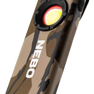 NEBO SLIM 1200 rechargeable pocket light in Mossy Oak Bottomland with magnetic base