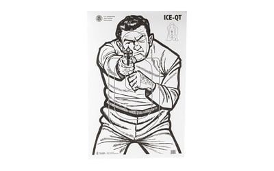 Action Target ICE Immigration And Customs Enforcement paper target 17.5x23 black white 100 per box
