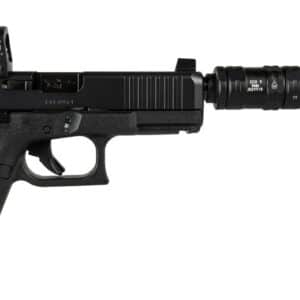 Shark Coast Tactical GLOCK 19V Shark Puppy 9mm 4.02in 15rd black handgun front view