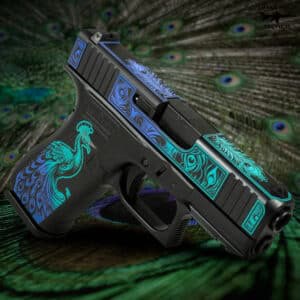 Shark Coast Tactical GLOCK 43X RMR Cut C4 Peacock 9mm 3.4in handgun image