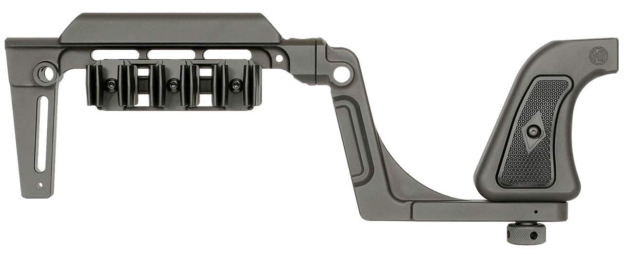 Midwest Industries MI Bounty Hunter BFR brace black anodized 6061 aluminum with polymer grip panels