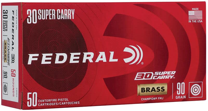 Federal Champion .30 Super Carry 90 gr FMJ 50 round box