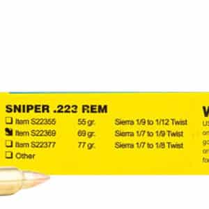 Buffalo Bore Sniper Strictly Business .223 Rem 69 gr Hollow Point Boat Tail 20 per box