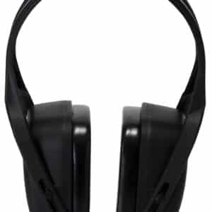 Pyramex Passive Pro Series black earmuff, 23 dB NRR, over-the-head