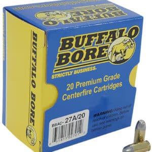 Buffalo Bore 27A20 .380 ACP +P 100 gr hard cast flat nose 20-round box