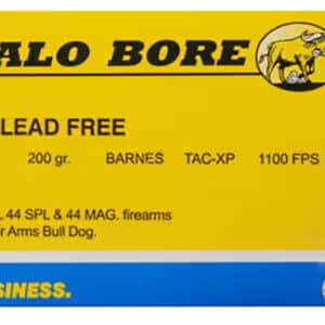 Buffalo Bore 14D20 .44 S&W Special 200gr Barnes TAC-XP lead-free ammunition box, 20 rounds