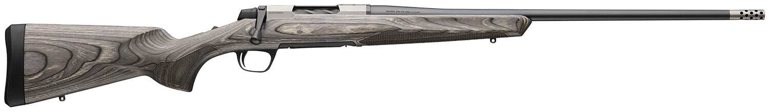 Browning X-Bolt 2 Hunter 6.8 Western 24 inch threaded barrel gray laminate stock radial muzzle brake