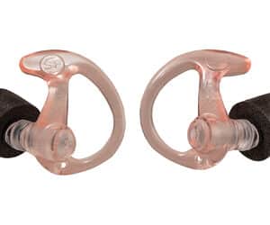 Surefire EP10 Sonic Defenders Ultra Max earplugs, medium clear foam, NRR 30 dB