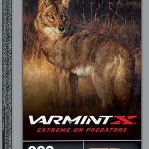 Winchester Varmint X 223 Rem 55 gr XP ammunition box with 20 rounds
