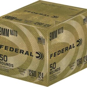 Federal Ammunition 9mm NATO 124 gr FMJ 50 round box product image