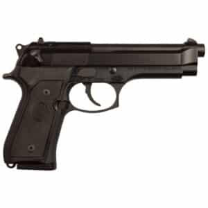 Beretta M9 9mm 4.9 inch Black Bruniton pistol left-side view