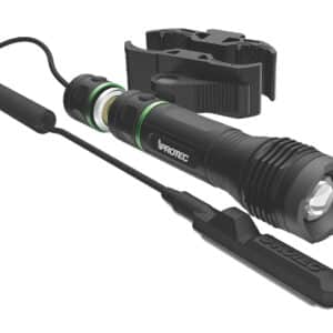 iProtec LG250 green firearm light with long gun mount, black anodized finish