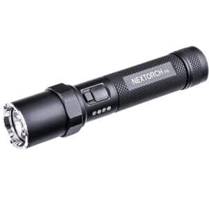 NEXTORCH P8 black flashlight 1600 lumens 252m beam USB-C rechargeable
