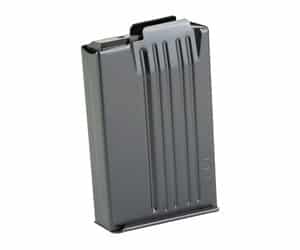 MDT AICS 12-round steel magazine for 308 Win and 6.5 Creedmoor in black Cerakote finish