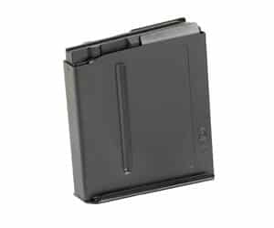 MDT AICS 5-round .30-06 steel magazine in black with Cerakote Elite finish