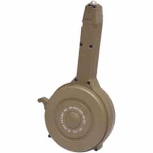 RWB 40-round tan polymer drum magazine for GLOCK .45 ACP
