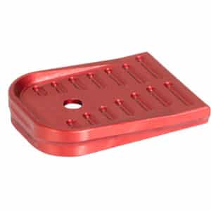 Timber Creek Outdoors GLMFPR red anodized aluminum floor plate for Glock 17/19 magazines